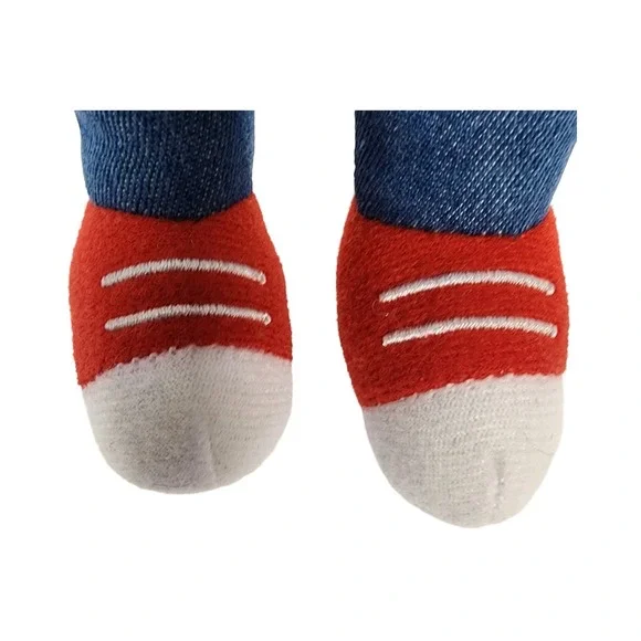 Chuck E. Cheese Plush Stuffed Animal Mouse Mascot Purple Shirt Denim - Picture 7 of 7